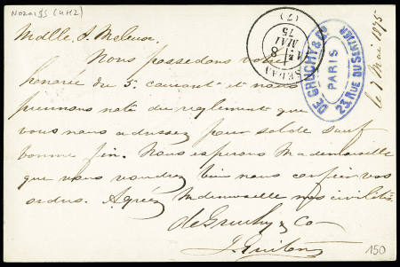 N°55 obl. losange 24 sur carte postale précurseur