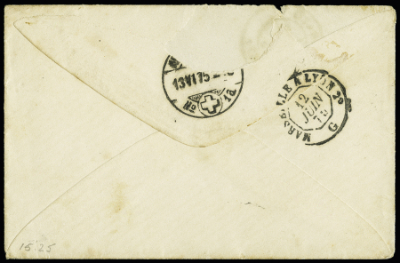 FRANCE N° 56 obl. GC 2387 sur lettre de Monaco 1875