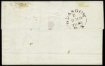 1d Black, letters LG with red MC, rare third day of issue usage from GLASGOW MY 9 1840