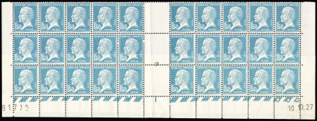 N° 181 1F50 Pasteur, bloc de 30 timbres bas de feuile