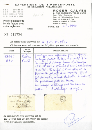Pli confié de L'EGALITE Enveloppe non affranchie pour