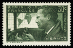 N° 337A 30c vert-jaune Mermoz, fraîcheur postale,