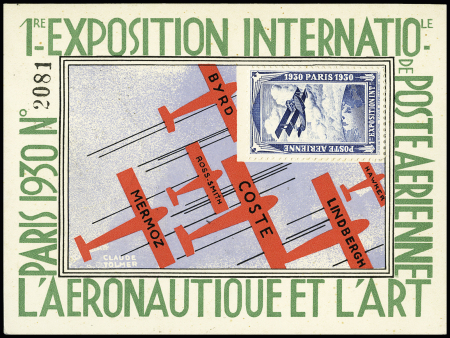 N° 6c 1F50 outremer perforé EIPA 30 et vignette de