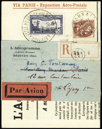 N° 6c 1F50 outremer perforé EIPA 30 sur journal L'Aérogramme