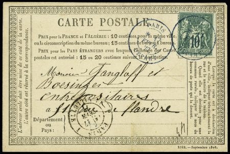 N° 76 10c vert obl. càd BLEU Paris départ 17.02.77,