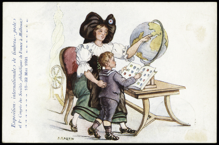 N° 155 5F +5F noir et bleu +151 sur carte postale