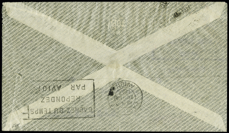 N° 321 10F Atlantique seul sur lettre du Havre 1937