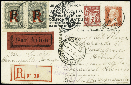N° 216 +paire du PA N° 57 de COlombie sur entier