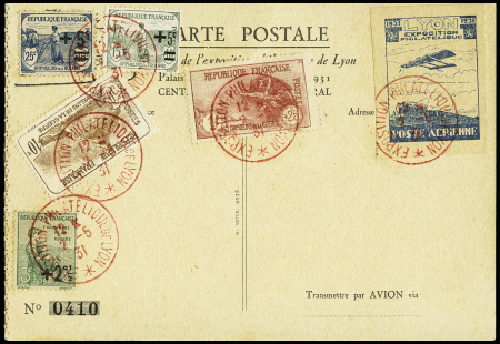 N° 230/31+163/65 sur carte postale de l'Expo phil