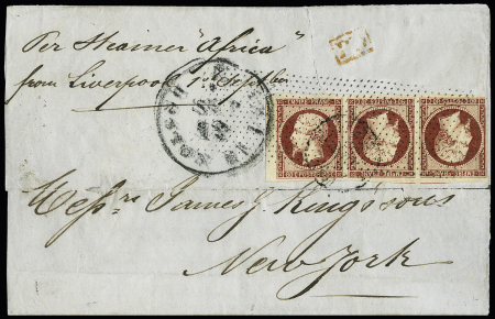 N° 17Af 80c carmin TETE-BECHE dans une bande de trois