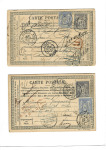 4 cartes postales précurseurs recommandées de la Rouennaise afft n° 77+78, une déf. sinon TB