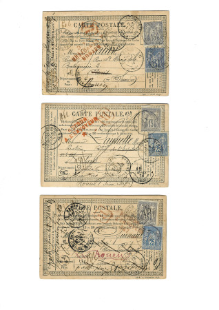 5 cartes postales précurseurs recommandées de la Rouennaise afft n° 77+79, TB