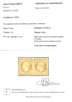N° 9 10c bistre en paire neuve, belle marge, pleine