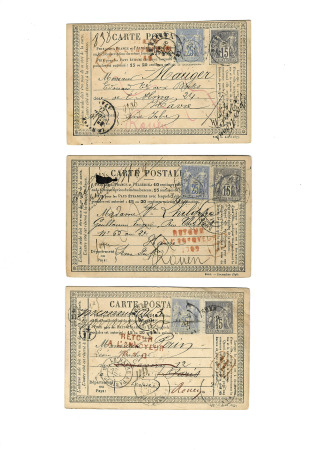 5 cartes postales précurseurs recommandées de la Rouennaise afft n° 77+78, TB