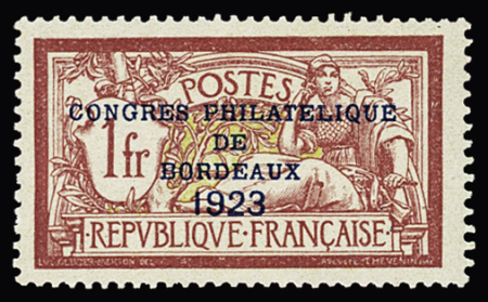 n° 182 Expo Phil. de Bordeaux 1923, légère trace