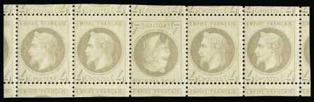 N° 27B 4c gris Type II TETE-BECHE au milieu d'une