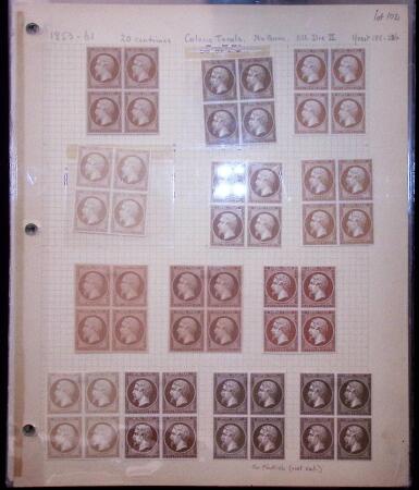 1862 Empire, ensemble d'essais de couleurs sur le 20