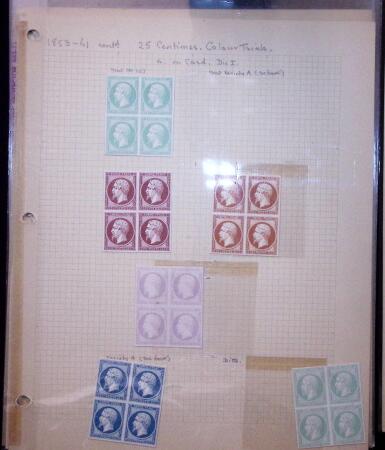 1862 Empire, ensemble d'essais de couleurs sur le 20
