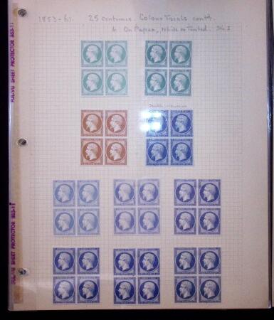 1862 Empire, ensemble d'essais de couleurs sur le 20