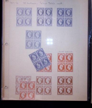 1862 Empire, ensemble d'essais de couleurs sur le 20