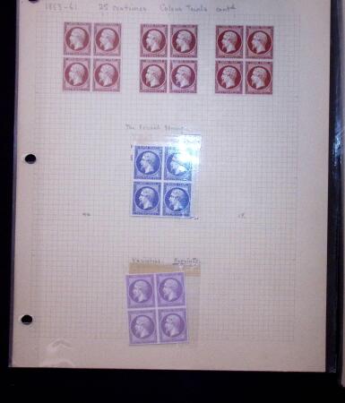 1862 Empire, ensemble d'essais de couleurs sur le 20