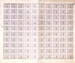 1917-18 600 Fiscal stamps of ECUADOR in sheets or half