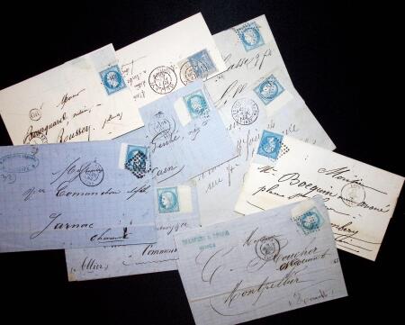 1860-90, Ensemble de 10 lettres de Empire à Sage,