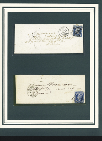 1849-1864 Joli lot de 13 enveloppes VALENTINE sur pages
