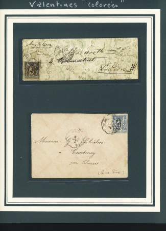 1887-1925 Joli lot de 20 enveloppes VALENTINE sur pages