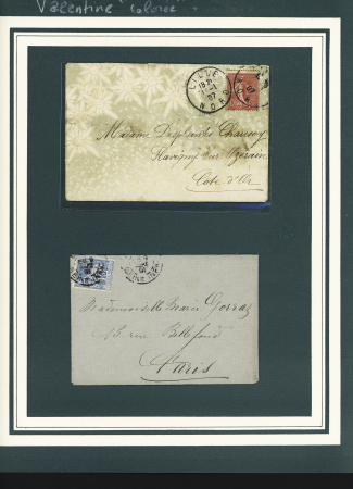 1887-1925 Joli lot de 20 enveloppes VALENTINE sur pages