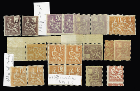 N° 113/125, Lot de Mouchon avec variétés diverses