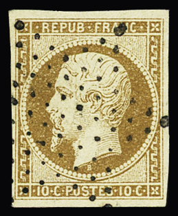 N° 9a 10c bistre-brun, obl étoile de Paris TTB signé
