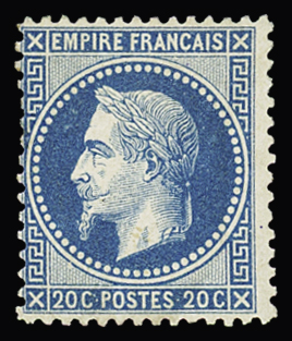 N° 29A 20c bleu, Type I, TB. Signé A.Brun