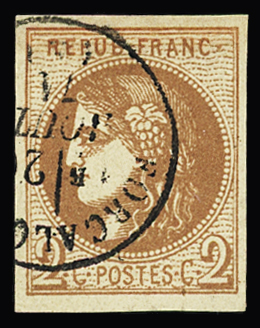 N° 40B 2c brun-rouge, CAD T16 de Forcalquier (Alpes-de-Haute-Provence)