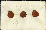 1905 Registered cover to France franked 1000R (x3)
