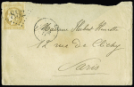 N° 43B 10c Bordeaux (pd) obl. GC 892 de Chapelle St