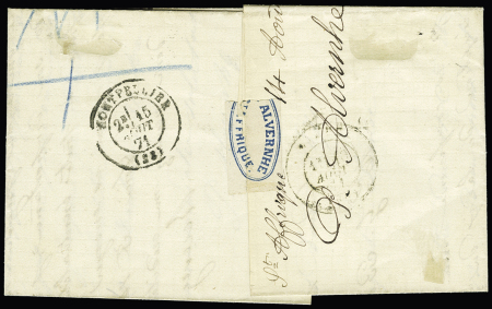 N° 43B 10c bistre-jaune en paire coin de feuille obl.