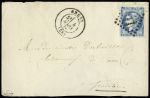 N° 46Ae Rarissime 20c outremer (nuance vive) sur lettre