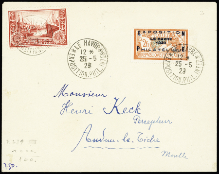 1929 257A exposition philatélique du Hav