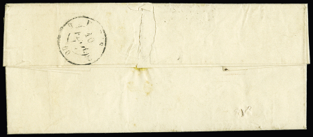 n° 3 obl. grille sur lettre de Bonnières (Seine et