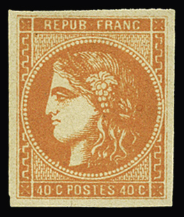 N° 48a 40c orange vif, neuf grand luxe, très frais.