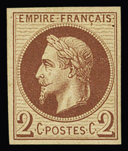 N° 26Af 2c rouge-brun, Rothschild, neuf charnière