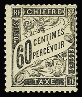 N°21 60c noir, neuf *, TB. Signé Calves