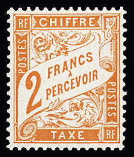 N° 41 2f rouge-orange, neuf avec trace de charnière