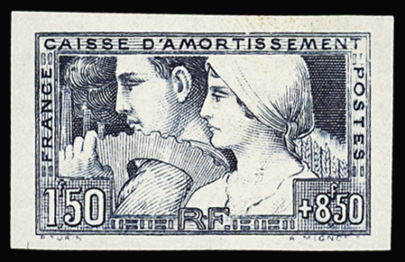 N°252d 1.50f + 8.50fr, Caisse d'Amortissement, non