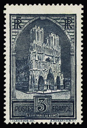 N° 259 3f. ardoise, les 3 types (II, III, IV), neuf