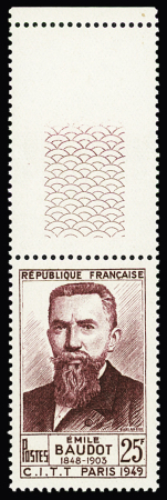 N° 846A 25F BAUDOT erreur de date 1848 au lieu de