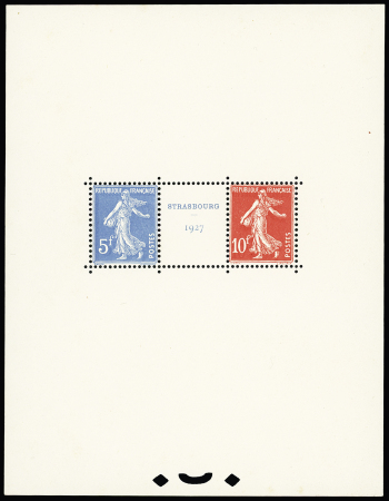 N° 2 Bloc Strasbourg 1927, neuf sans charnière, trois