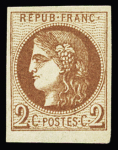 N°40Bb 2c marron Report 2, neuf *, TB, R. Signé JF.Brun,