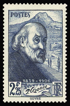 N° 421A 2F25 Cézanne bleu foncé, neuf sans charnière,